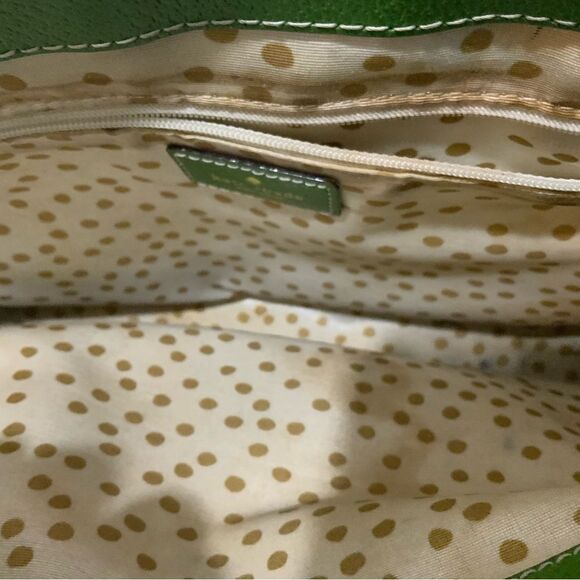 KATE SPADE Wellesley Quinn Emerald Green Leather Satchel Handbag - Picture 7 of 12